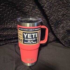 YETI Rambler 20 oz Travel Mug in Pink